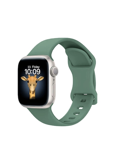 Apple Uyumlu  Watch  10 Serisi 42mm Kordon Çift Geçmeli Silikon Kordon Strap Kayış 131