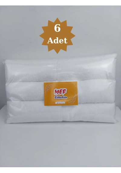 Boya Tutmaz Mikrofiber Kuaför Havlusu 6'lı Beyaz 50 x 90 CM Saç Açıcıya Dayanıklı