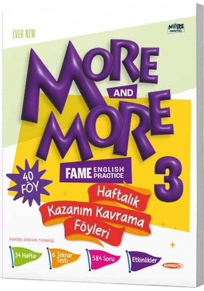 Kurmay Elt 2025 3. Sınıf More More Haftalık Kazanım Kavrama Föyleri