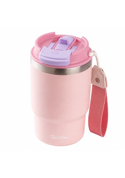 Pembe 2si 1 Arada Kapaklı Termos Bardak 480ml Açık Pembe