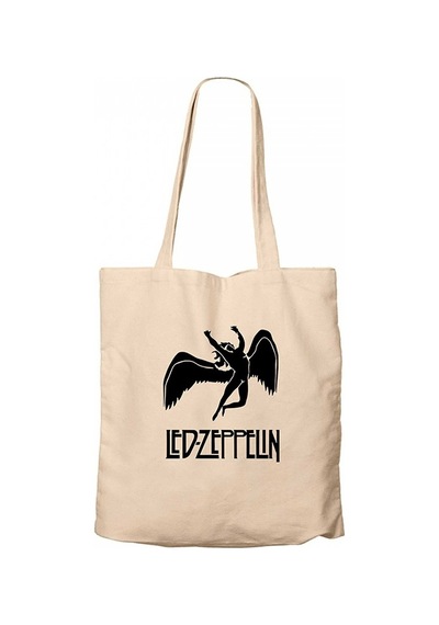 Led Zeppelin Black Angel Krem Kanvas Bez Çanta Krem
