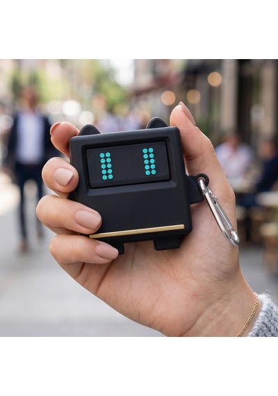 Caseonn Anker Soundcore Liberty 5 Kılıf Karakter Figürlü Robot Siyah