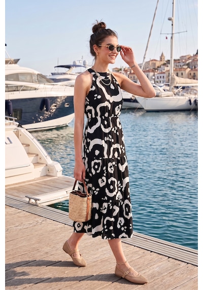 Sd Luxury Bayan Elbise 6784283 Siyah-beyaz Siyah-beyaz Siyah - Beyaz
