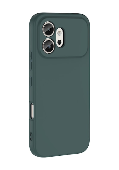 Honor 600  Içi Kadife Lansman Kılıf Ve Şeffaf Temperli Cam Ekran Koruyucu Koyu Yeşil