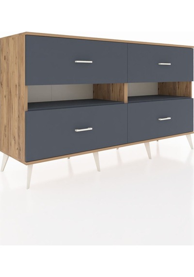 Hyperion Konsol 2 Raflı 4 Çekmeceli 176x44x99 Çam-antrasit Atlas Çam/antrasıt - Atlas Çam Hyperion Konsol 2 Raflı 4 Çekmeceli 176x44x99 Çam-antrasit Atlas Çam/antrasıt - Atlas Çam