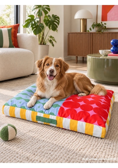 Köpek Yatağı 80x60 Cm Çıkarılabilir Yıkanabilir Kılıflı Nova