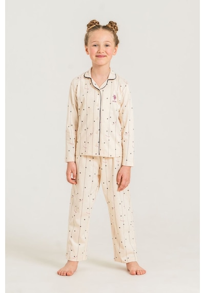 U.S. Polo Assn. Kız Çocuk Gömlek Pijama Takımı Nakışlı Krem Uzun Kol Pijama Takımı Us2726-c-v1 Us2726-c-v1 U.S. Polo Assn. Kız Çocuk Gömlek Pijama Takımı Nakışlı Krem Uzun Kol Pijama Takımı Us2726-c-v1 Us2726-c-v1