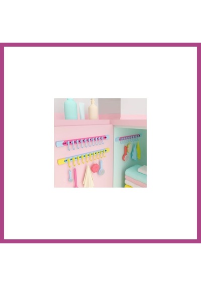 Gees Global 10 Kancalı Raylı Mutfak Ve Banyo Düzenleyici Askı 30 Cm Gbzs Çok Renkli
