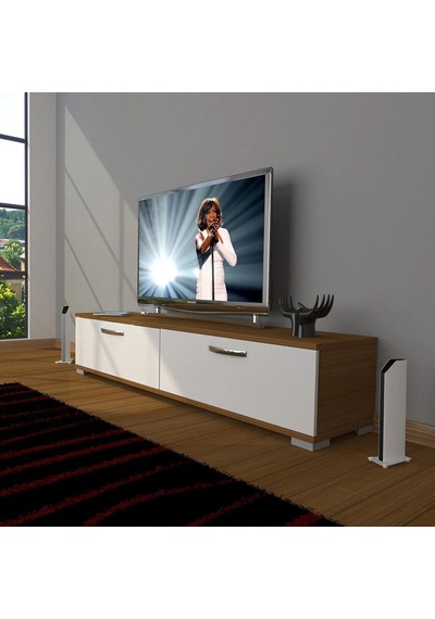 Decoraktiv Eko 140 Mdf Std Tv Ünitesi Tv Sehpası - Ceviz - Beyaz Ceviz - Beyaz