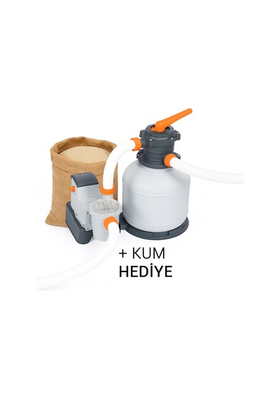 Bestway İntex Havuzlarla Uyumlu Kum Filtreli Devirdaim Motoru 8327Litre 58499