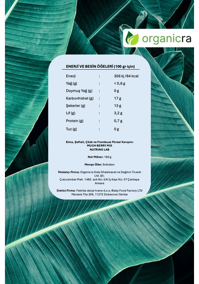 Nutrino Lab Much Berry Mix Elma Şeftali Çilek Ahududu Glütensiz Vegan Şeker İlavesiz Katkısız Sağlıklı Atıştırmalık 180 G