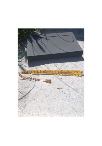 Erkek Hediyelik Sıkma Kehribar Tesbih Kesme Model Usta İşçilik Sıralı Sistem Püskül Özel Hediye Sarı - 890571577 Sarı - 890571577 Sarı