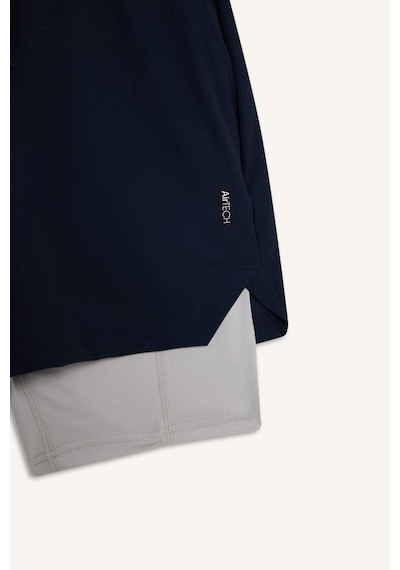 Defacto Defactofit Slim Fit Dar Kesim Sporcu Kısa Paça Şort E9365ax25aunv253 Lacivert