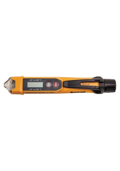 Klein Tools Ncvt-4ır Temassız Voltaj Test Cihazı, 12-1000v Ac Kalem Tipi, Kızılötesi Termometre -22
