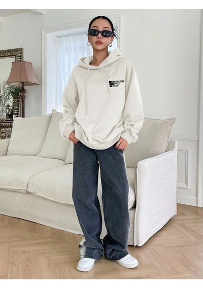 Startmore Unisex Baskılı Sweatshirt Garalio Beyaz