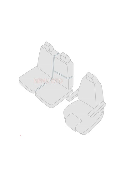Toyota Proace City Cargo 2+1 Panelvan Koltuk Kılıfı SİYAH -