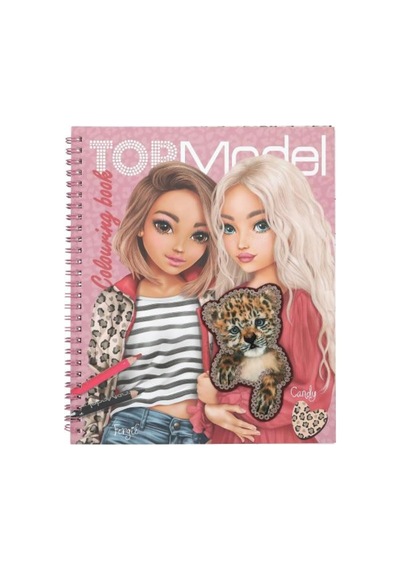 Topmodel Leoheart Spiral Boyama Kitabı 40 Sayfa Çıkartmalı Kız Çocuk Boyama Defteri Çok Renkli