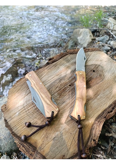 El Yapımı Outdoor Kamp Çakısı Açık Kahverengi