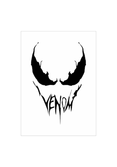 Venom Yazılı Araç, Araba, Oto, Motorsiklet, Kask, Laptop, Cam Sticker 24x16 Cm