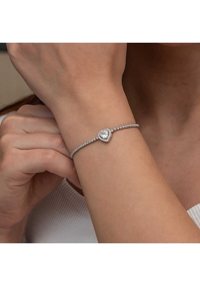 Casera's Gümüş Kalpli Su Yolu Bileklik Csr2185847 Gümüş