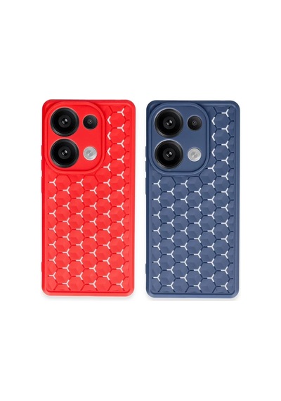 Realme C65 Kılıf Petek Silikon Kapak - Lacivert 0.2M-Çok Renkli