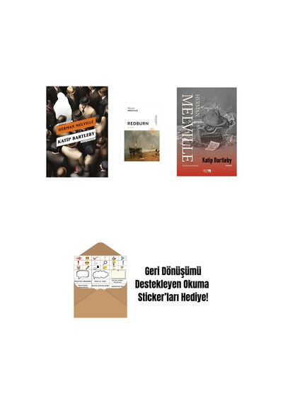 Katip Bartleby + Redburn - İlk Seferi Ciltli + Kâtip Bartleby + Okuma Sticker'ları