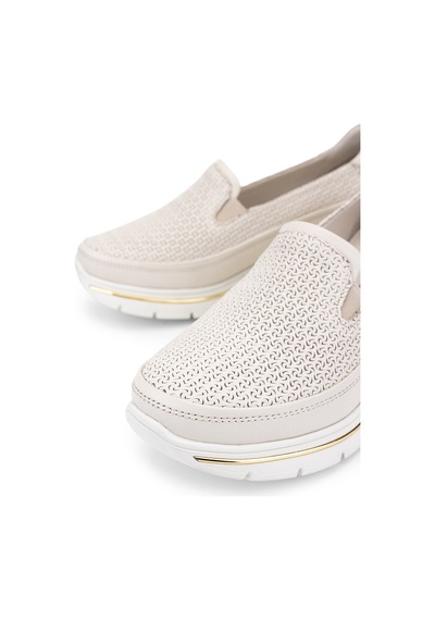 Tamer Tanca Kadın Hakiki Deri Krem Sneakers & Spor Ayakkabı 298 3200 Bn Ayk Y26 Krema Pen