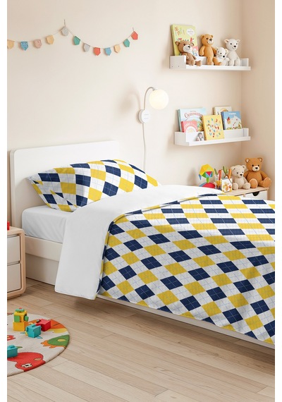 Sarı Lacivert Geometrik Genç Odası Tek Kişilik Pike Takımı - Modern Ekose 160x220 Cm Yatak Örtüsü Günbatımı Kabuğu Kuşağı Sarı Lacivert Geometrik Genç Odası Tek Kişilik Pike Takımı - Modern Ekose 160x220 Cm Yatak Örtüsü Günbatımı Kabuğu Kuşağı