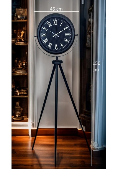 Midnight Black Tripod Ayaklı Saat Siyah