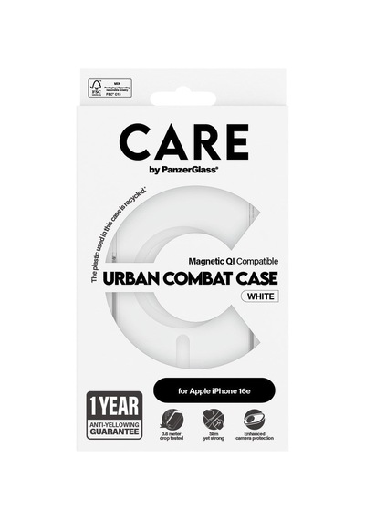 Care By Panzerglass Apple iPhone Uyumlu 16e Flagship Case Urban Combat - Kılıf Beyaz