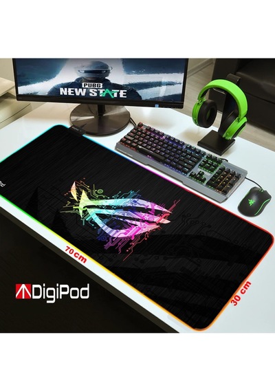 Digipod Gaming Oyuncu Mousepad Rgb Gaming Oyuncu Pad Kaymaz Taban 70 X 30 4mm Kalınlık 003