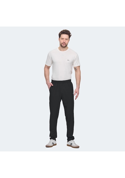 Slazenger VINAL Erkek Cepli Siyah Eşofman Altı