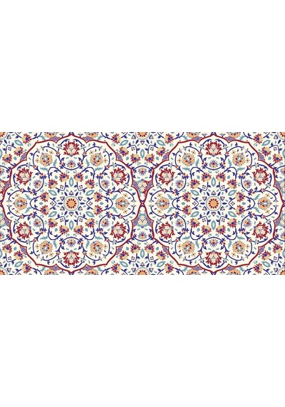Yer Kaplama Zemin Kaplama Folyosu 65x130 Cm Mandala Vintage