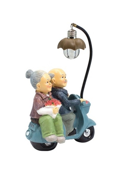 Biblo Romantik Çiftler Scooter Motorlu Sevimli Çiftler Işıklı