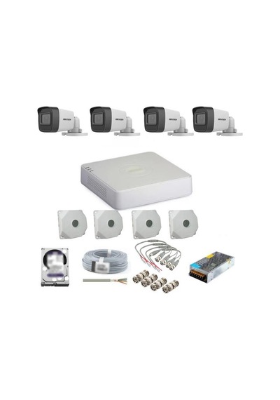 Hikvision 4 Kameralı Dış Ortam Güvenlik Kamera Seti 1 Tb Hdd