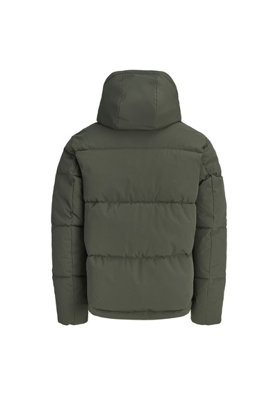 Jack & Jones Erkek Ayarlanabilir Bagcikli Kapüsonlu Puffer Ceket - Galaxy - 12303930 Rosin