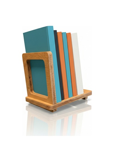 Ahşap Kitap Tutucu Masa Üstü Kitaplık Düzenleyici Organizer - Dekoratif Kitap Standı -kitap Desteği Kahverengi