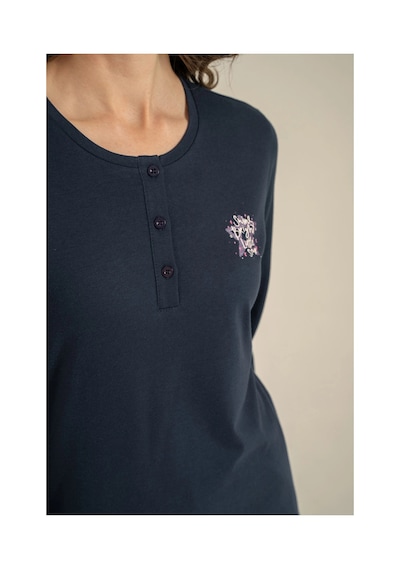 Angbutik Arnetta Ar3775-x Kadın Uzun Kollu Pijama Takım lacivert