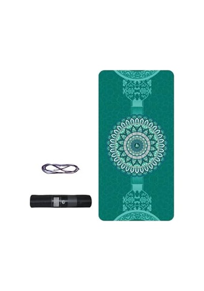 Tr Yoga Matı Ve Pilates Minderi 6mm Yeşil Kilim Desenli Diğer
