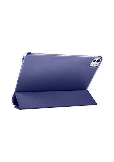 Apple Uyumlu iPad  Pro 11 2025 M5 Mkst Smart Cover Kalem Bölmeli Standlı 1-1 Kılıf - Mavi Tablet Kılıfı