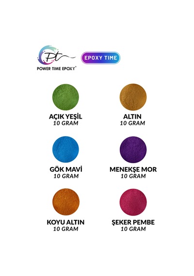 15 Kg Hobby Epoxy Smart + 6'lı Toz Sedefli Pigment Boya Seti