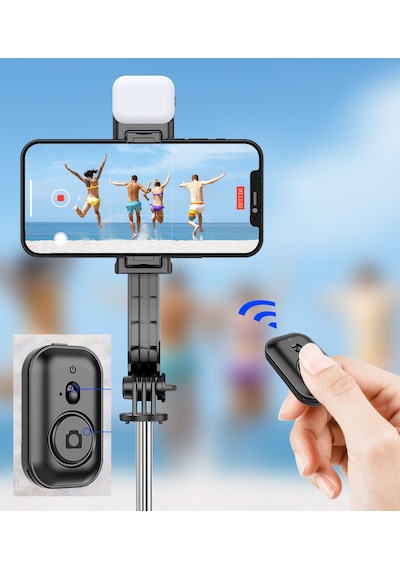 HP-T13 Çok Amaçlı Kumandalı Selfie Çubuğu Masa Üstü Tripod 107 CM