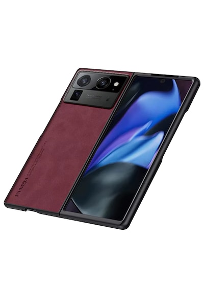 Microcase Tecno Phantom V Fold2 Deri Kaplama Kılıf-al5121 Kırmızı