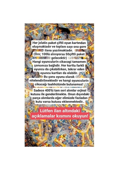 Süper Final All Star 2023 Seri Futbolcu Kartı 400'lü Paket