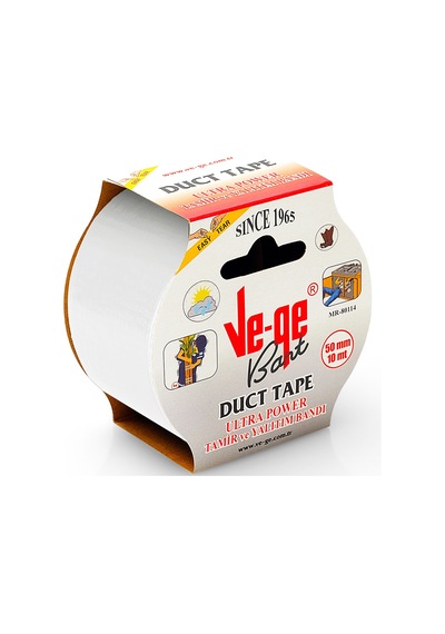 Vege Özel Amaçlı Bant Tamir Ve Yalıtım Power Ducttape 50x10 Beyaz
