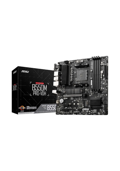 B550m Pro-vdh Am4 Ddr4 4400 Oc Hdmı Dp Vga M.2 Usb3.2 Matx Anakart