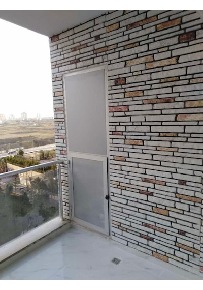 5 Adet X Kesme Taş Desenli 3D Strafor Köpük Duvar Kaplama Paneli (446785894)