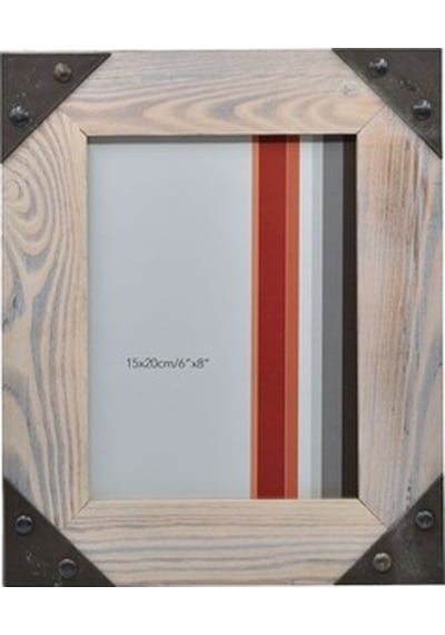 15X20Cm Metal Kenarlıklı Ahşap Fotoğraf Çerçevesi / Acr-Sf6561
