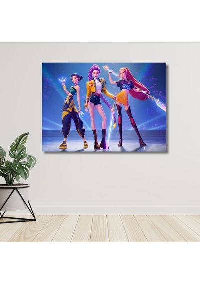 Anime K-pop Temalı Dekoratif Duvar Posteri