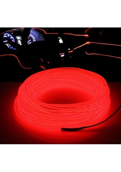 Astraled Kırmızı Universal İp Neon Led Araç İçi Aydınlatma 12v Led İp Formlu Trim 2 Metre